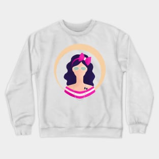 Pink coastal lady Crewneck Sweatshirt